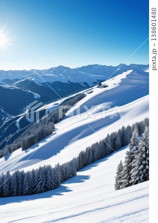 雪の山 雪山 ゆきやま 138601480