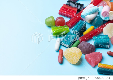 Colorful assortment of candies Colorful assortment of candies 138602083