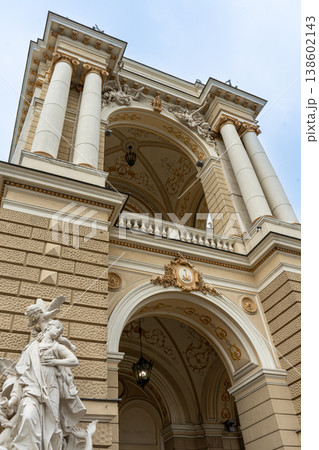 The Odesa Opera and Ballet Theatre, an architectural masterpiece built by Fellner and Helmer in neo-baroque style, stands as a cultural gem in Odesa, Ukraine The Odesa Opera and Ballet Theatre, an architectural masterpiece built by Fellner and Helmer in neo-baroque style, stands as a cultural gem in Odesa, Ukraine 138602143