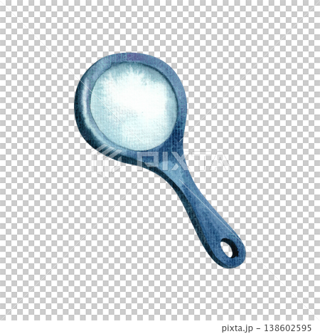 Magnifying glass watercolor illustration isolated. Hand drawn research equipment for scientific research and detective work in a simple, colorful style for stickers, scrapbooking, and booklets. Magnifying glass watercolor illustration isolated. Hand drawn research equipment for scientific research and detective work in a simple, colorful style for stickers, scrapbooking, and booklets. 138602595