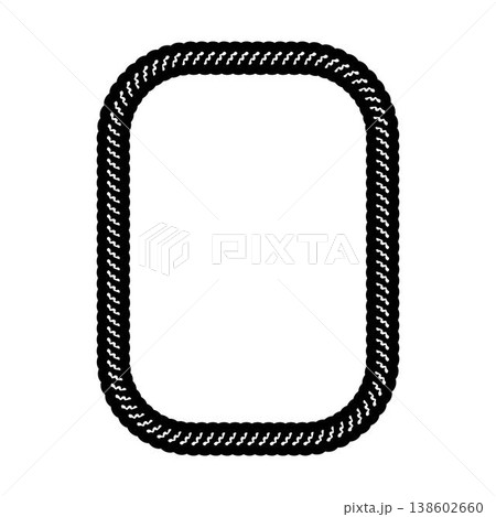 Decorative rope braid border frame vector illustration collection minimal black braided edge rectangle rounded frame for label card design Decorative rope braid border frame vector illustration collection minimal black braided edge rectangle rounded frame for label card design 138602660