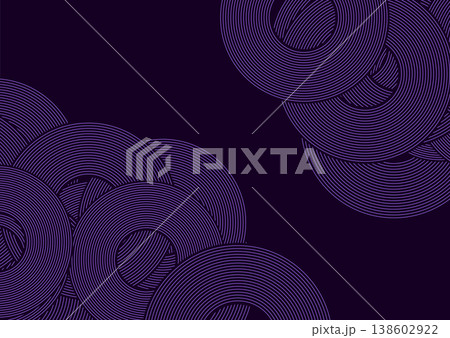 Dark violet linear circles concept abstract geometric background 138602922