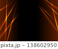 Glowing orange neon laser lines abstract futuristic background 138602950