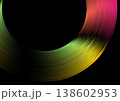 Abstract colorful holographic linear circles with glossy texture 138602953