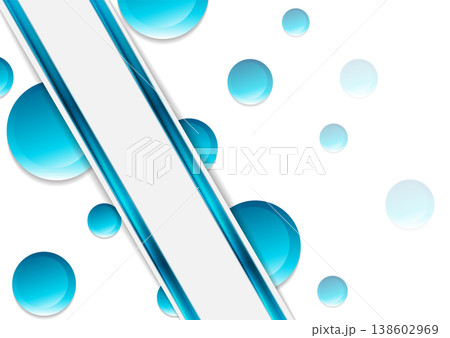 Blue and white geometric abstract background 138602969