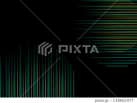 Blue and orange minimal lines abstract tech background 138602977