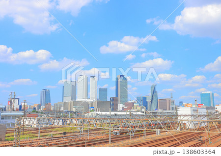 愛知県名古屋市、名古屋駅周辺超高層ビル群の風景 138603364