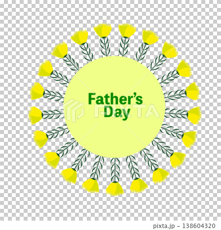 Father's Day Carnation Flower Wreath - Yellow Version Father's Day Carnation Flower Wreath - Yellow Version 138604320