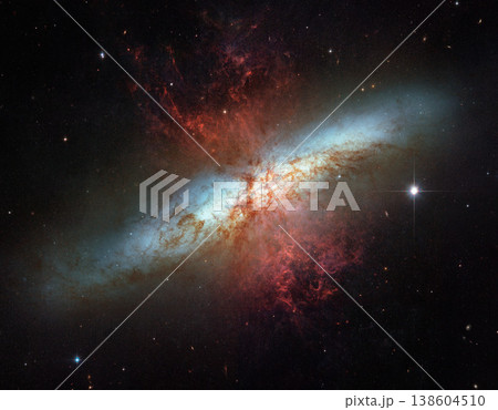 Star, light or nebula in space on dark background in the natural milky way solar system for astronomy. Galaxy, universe and infinity of the night sky in the cosmos for fantasy or wallpaper background 138604510