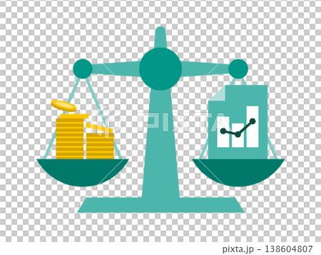 An illustration showing how to balance budget and cash flow; an illustration of financial management and income/expense planning. 138604807