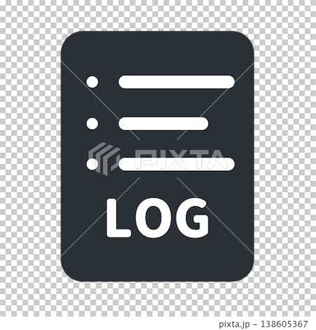 Simple flat file icon representing a log (vector material) 138605367