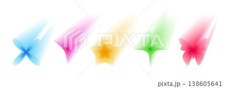 Y2k aesthetic aura icons with gradient shapes 138605641
