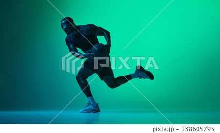 Athlete performing medicine ball functional exercise in high intensity training session Athlete performing medicine ball functional exercise in high intensity training session 138605795