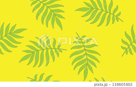 Seamless pattern background with leaves in summer colors 138605802