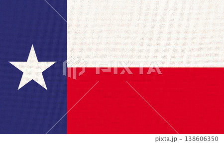 Flag of Texas on fabric surface. Texas state flag Flag of Texas on fabric surface. Texas state flag 138606350