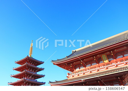 東京都台東区、浅草寺の風景 東京都台東区、浅草寺の風景 138606547