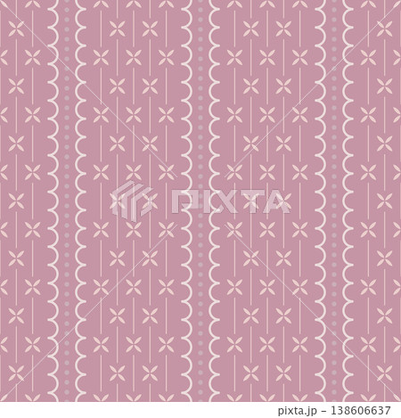Stripes seamless pattern. Vertical dusty pink striped wallpaper 138606637