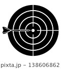 Linear drawing of a dartboard 138606862
