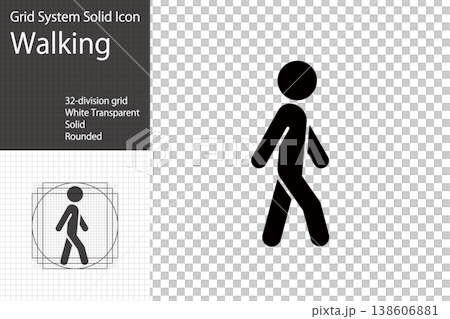 pictogram of a person walking, walking icon 138606881
