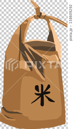 illustration of rice bag illustration of rice bag 138609292
