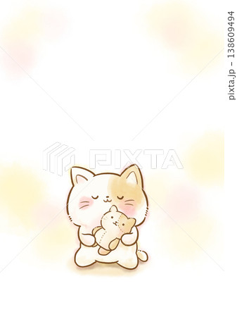 パンフレット表紙用素材 インナーチャイルドの癒やしと心のケア ぬいぐるみを抱く猫の水彩イラスト 相談 パンフレット表紙用素材 インナーチャイルドの癒やしと心のケア ぬいぐるみを抱く猫の水彩イラスト 相談 138609494