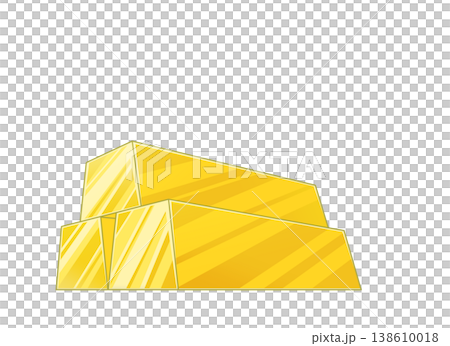 3本の積まれた金塊 138610018