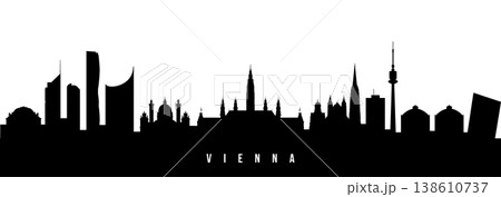 Vector silhouette illustration of Vienna urban skyline.  138610737