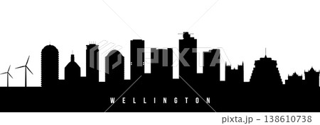 Vector silhouette illustration of Wellington urban  138610738