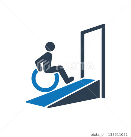 Wheelchair Ramp Access Icon Wheelchair Ramp Access Icon 138611031