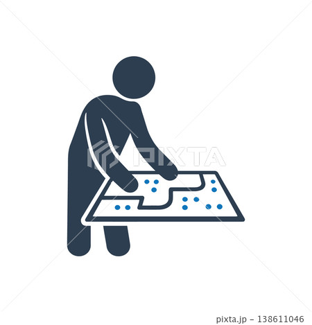 Braille Map Reading Icon 138611046