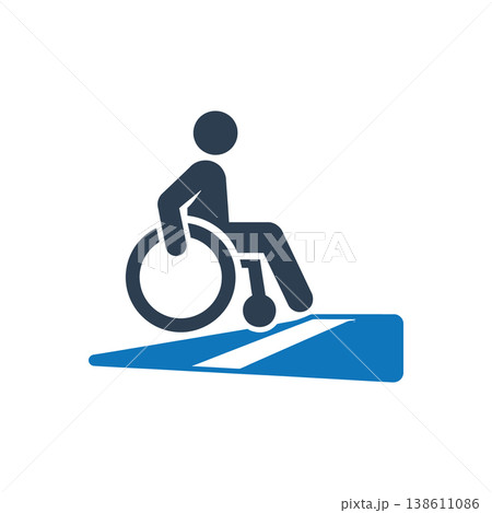 Wheelchair Ramp Access icon Wheelchair Ramp Access icon 138611086