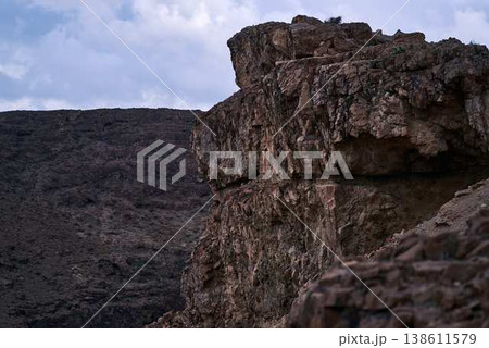 Natural rock texture background abstract stone surface with rough cracked pattern 138611579