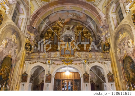 Baroque church organ in Nova Rise monastery, Czechia 138611613