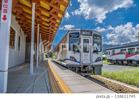 【#阿蘇】南阿蘇鉄道の高森駅に停車しているトロッコ鉄道 【#阿蘇】南阿蘇鉄道の高森駅に停車しているトロッコ鉄道 138611745