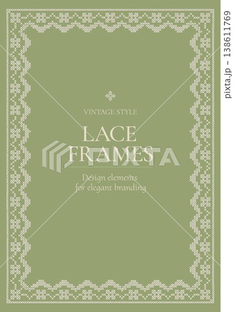 Luxury Lace Frame Cross Stitch Embroidery Vintage Border Elegant Wedding Invitation Template Vector Luxury Lace Frame Cross Stitch Embroidery Vintage Border Elegant Wedding Invitation Template Vector 138611769
