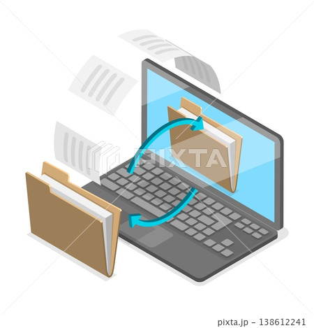 3D Isometric Flat Vector Illustration of Automated Money Transaction, Mobile Banking. Item 2 138612241
