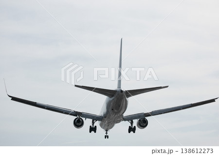 A huge passenger plane is landing in airport of Phuket, Thailand, a bottom view  138612273