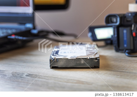 External Hard Drive Used for Digitizing Old Video Archives 138613417