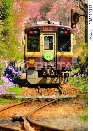 花桃と桜の鉄路… 春の『わたらせ渓谷鐵道』神戸駅にて 花桃と桜の鉄路… 春の『わたらせ渓谷鐵道』神戸駅にて 138613595