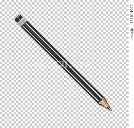 graphite pencil with eraser icon without background 138614062