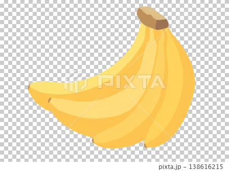 黄色いバナナのイラスト 黄色いバナナのイラスト 138616215
