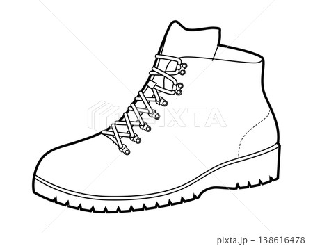Light hiking boot women single line. Clean lace utility boot for weekend walk park trail and city commute. Technical Light hiking boot women single line. Clean lace utility boot for weekend walk park trail and city commute. Technical 138616478