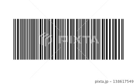 Black Barcode Stripes On White Background For Product Labeling, Retail And Scanning 138617549