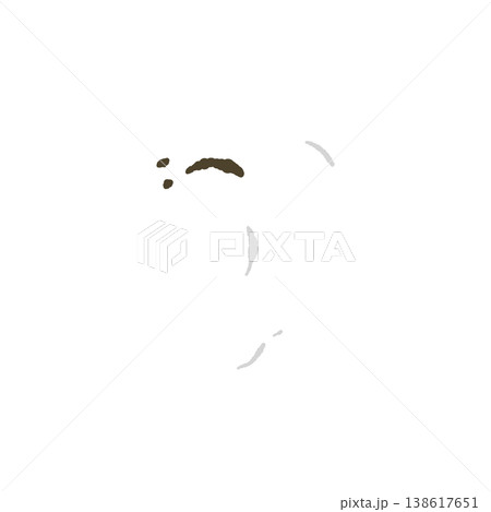 横を向いて浮遊するかわいいゴーストの手描きイラスト素材 横を向いて浮遊するかわいいゴーストの手描きイラスト素材 138617651