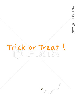 かわいいゴーストの縦型ハロウィンメッセージカードテンプレート かわいいゴーストの縦型ハロウィンメッセージカードテンプレート 138617679