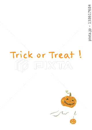 かわいいゴーストとかぼちゃの縦型ハロウィンカードテンプレート かわいいゴーストとかぼちゃの縦型ハロウィンカードテンプレート 138617684