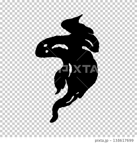 一幅黑白剪影插圖,描繪了一個側身漂浮的幽靈。 一幅黑白剪影插圖,描繪了一個側身漂浮的幽靈。 138617699