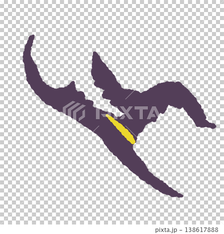Hand-drawn illustration of a purple Halloween witch's hat (single item) Hand-drawn illustration of a purple Halloween witch's hat (single item) 138617888