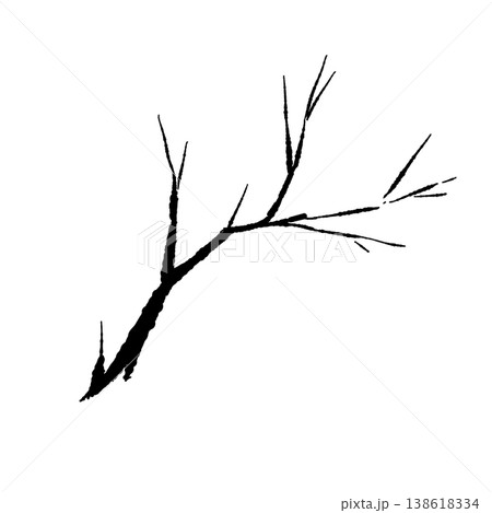 Angled Spooky Halloween Dead Branch Monochrome 138618334