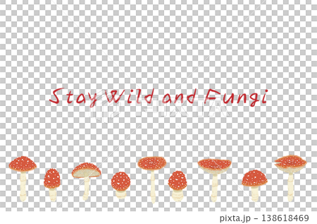 Horizontal menu/card template for Amanita muscaria (multiple, large and small). Horizontal menu/card template for Amanita muscaria (multiple, large and small). 138618469